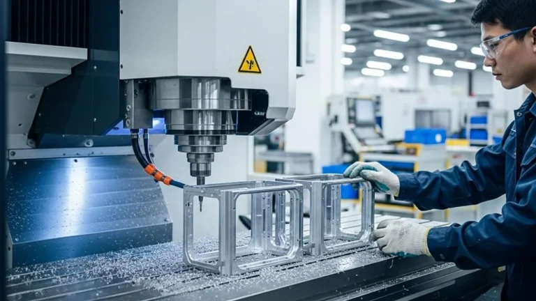 The mechanical engineers at XTJ CNC are machining aluminum parts.